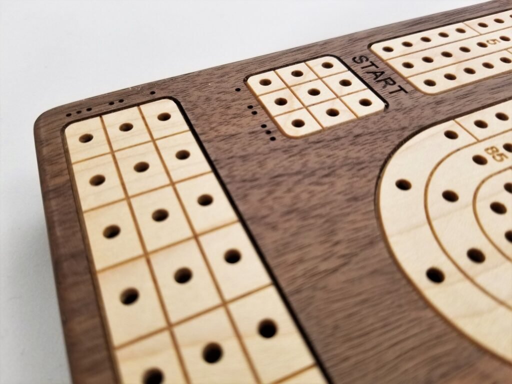 CGH Premier Cribbage Board, close-up